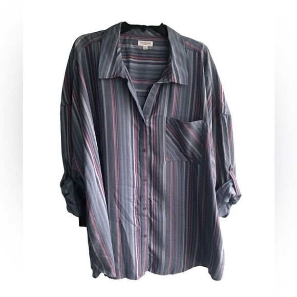 NWT Westbound Women’s Rolled-Up Sleeves Collar Front Button Closure Front Pocket - Picture 1 of 8